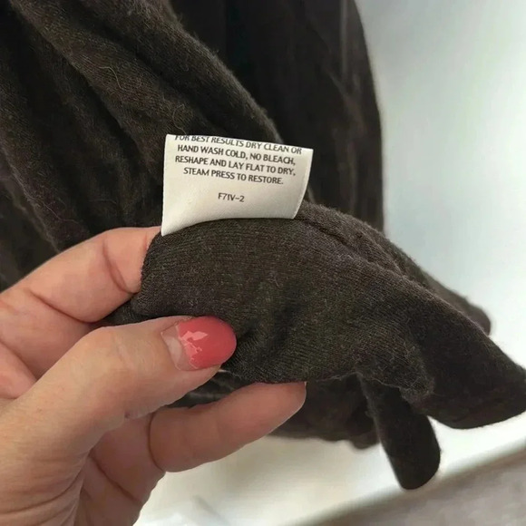 Eileen Fisher Brown Cardigan 100% Viscose Women’s Small Professional Business - Picture 6 of 11